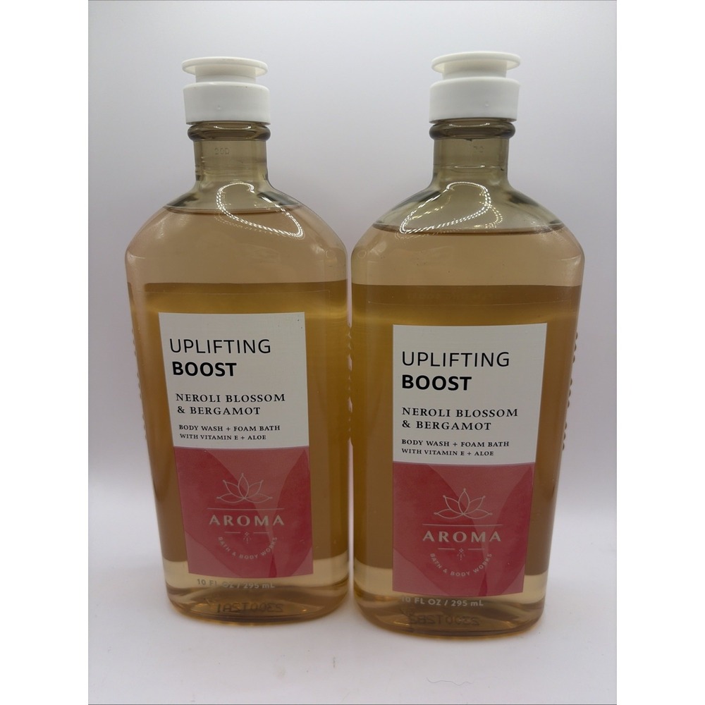 NEW Bath & Body Works Set Of 2 Uplifting Boost Neroli Blossom Bergamot Wash Foam